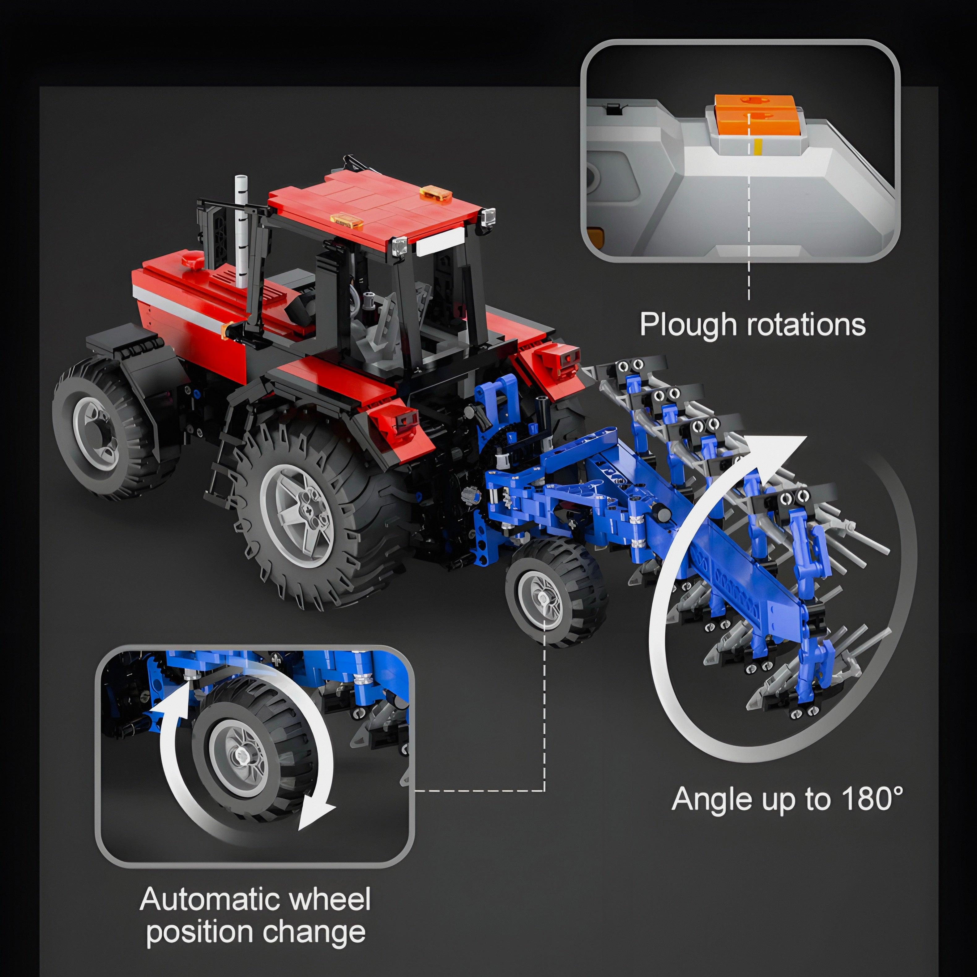 REMOTE CONTROLLED PLOWING TRACTOR | 1676PCS