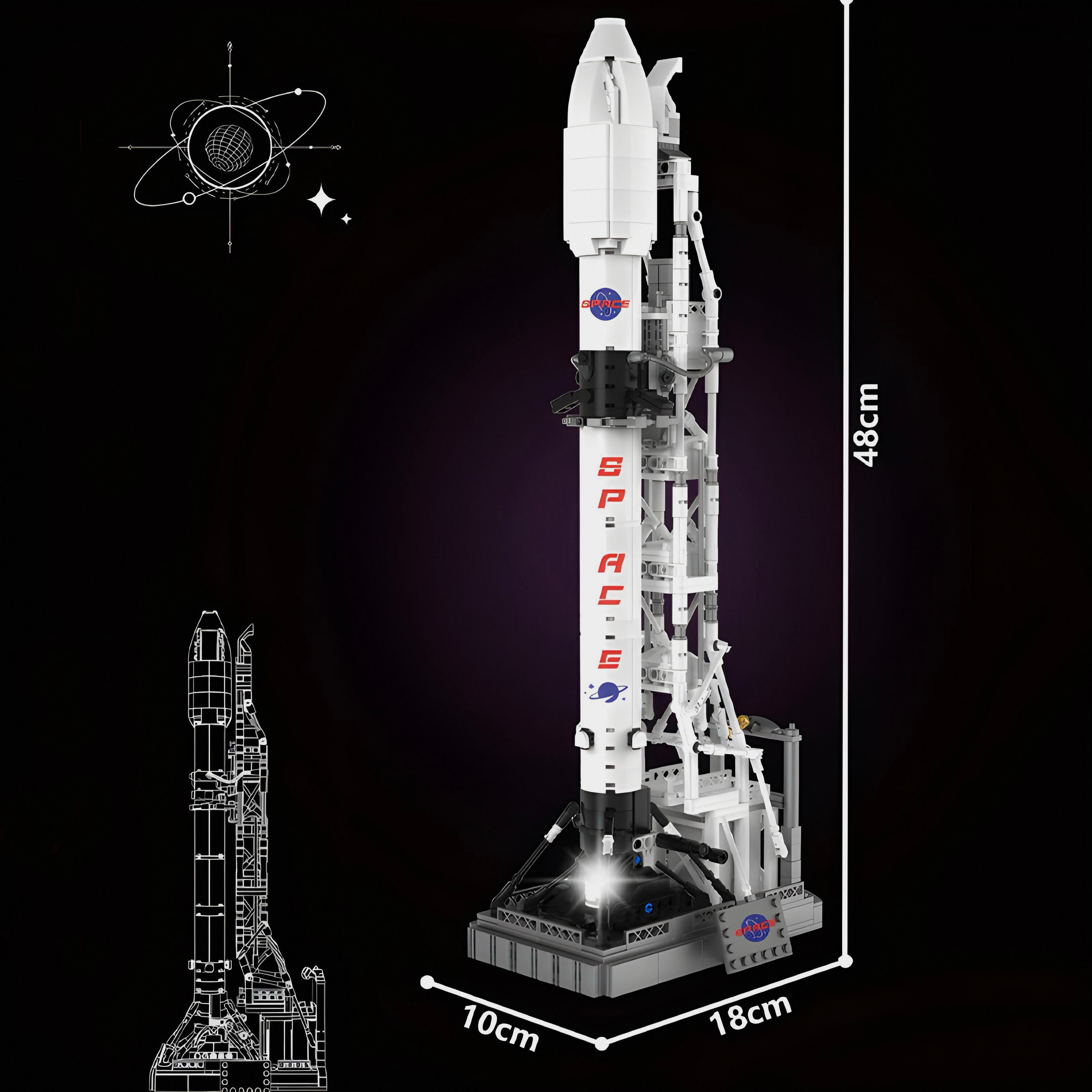 MOON LANDING PROGRAM ROCKET X | 868PCS