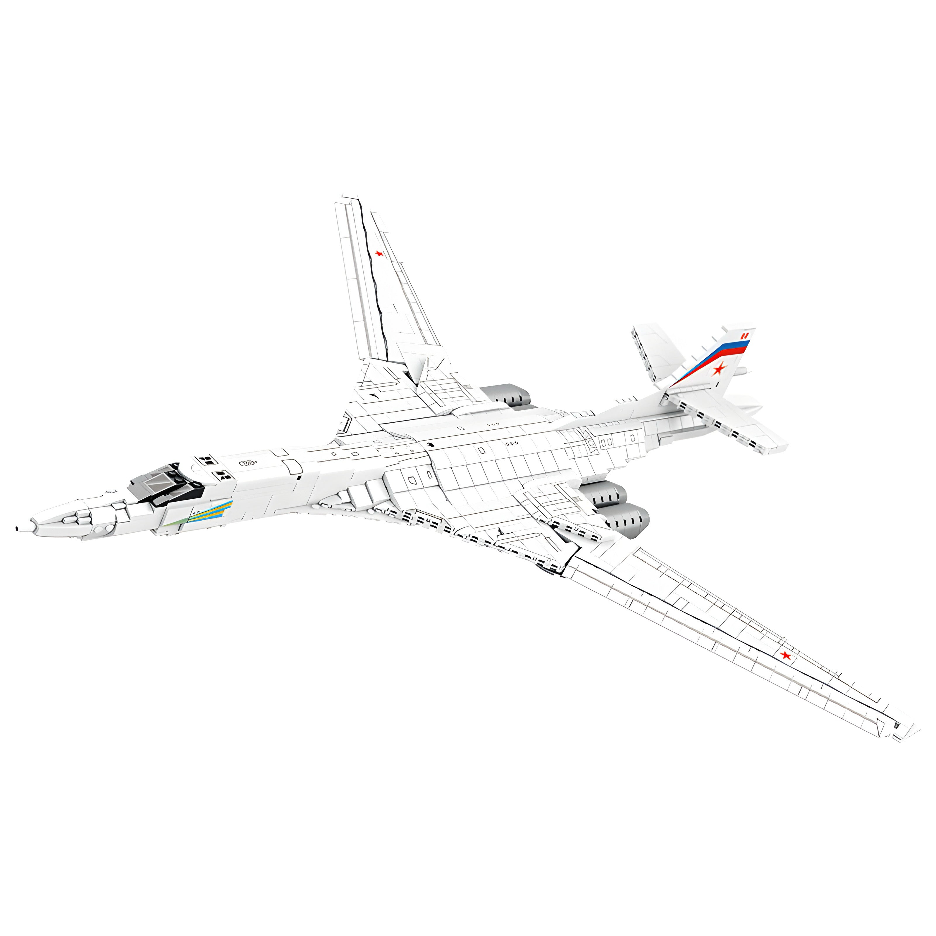 TU-160 STRATEGIC BOMBER | 1598PCS
