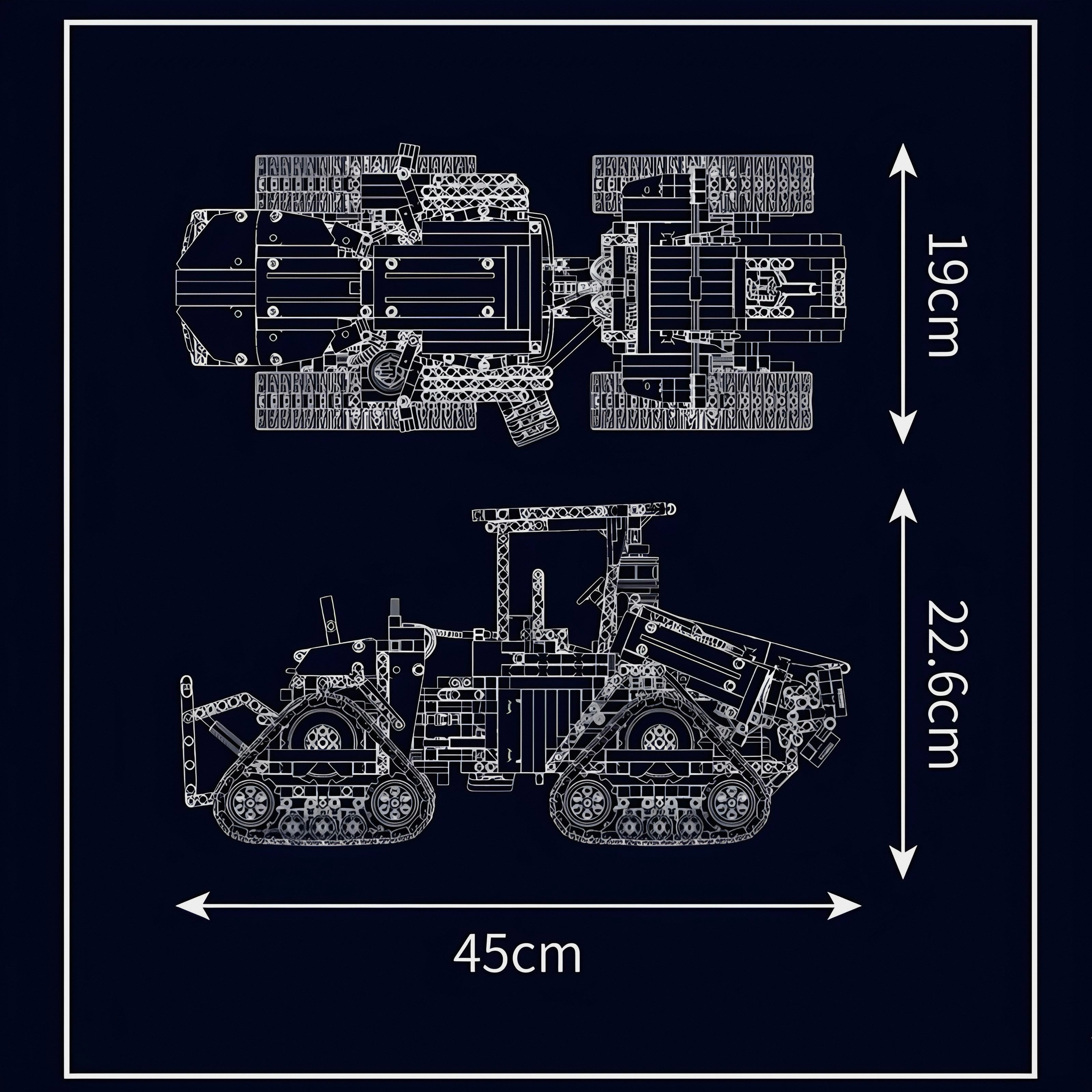 REMOTE CONTROLLED PNEUMATIC CRAWLER TRACTOR | 1697PCS