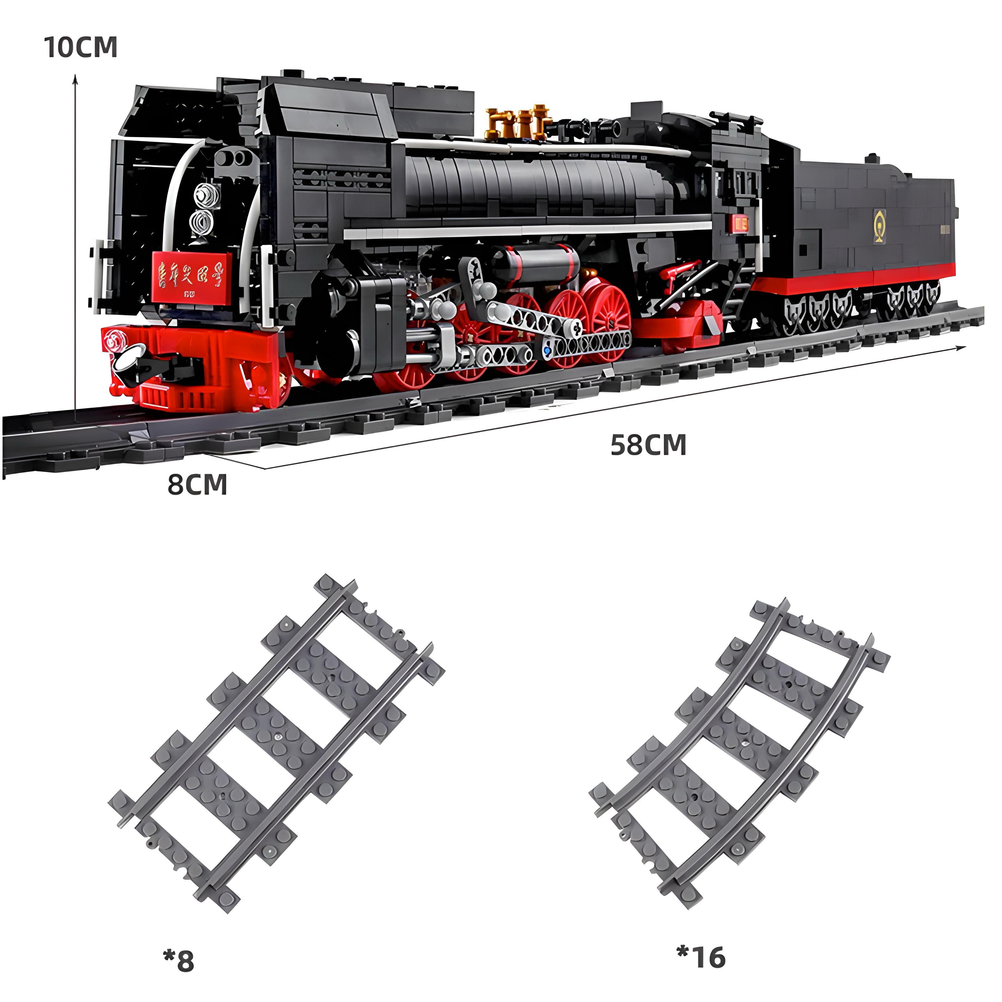 REMOTE CONTROLLED STEAM TRAIN | 1552PCS