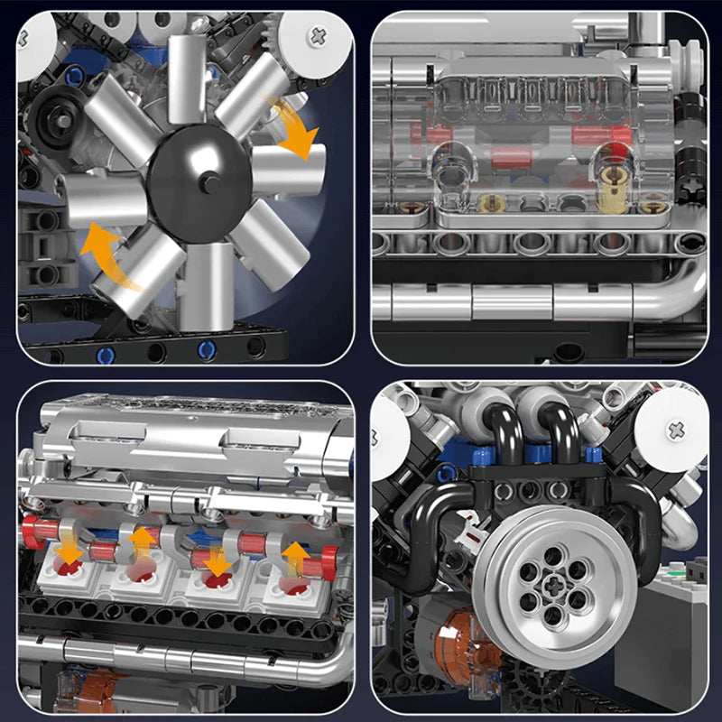 MOTORISED V8 ENGINE | 534PCS