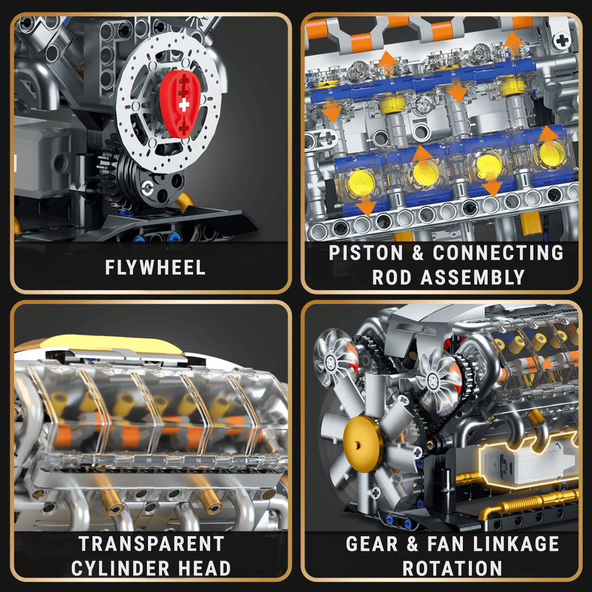 MOTORISED V8 ENGINE | 692PCS