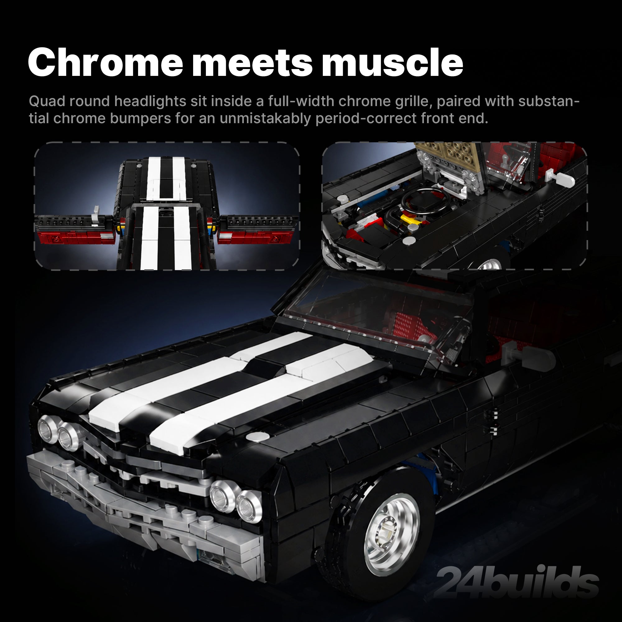 Striped American Muscle Coupe