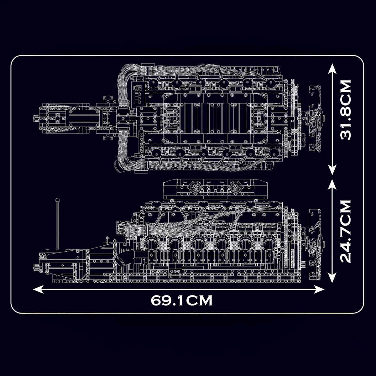 THE ULTIMATE V12 ENGINE & GEARBOX | 3472PCS