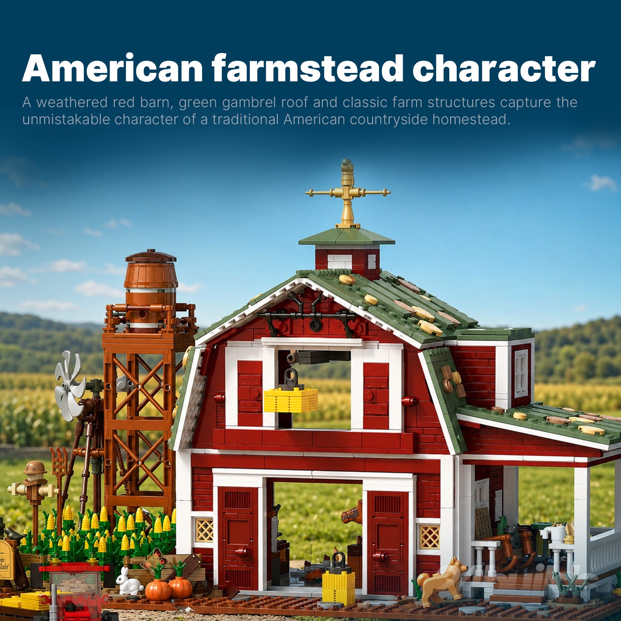 Rustic Barn Farm Scene