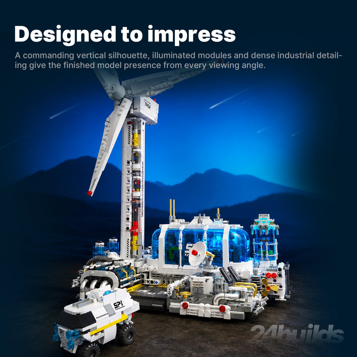 Motorised Wind Turbine Station