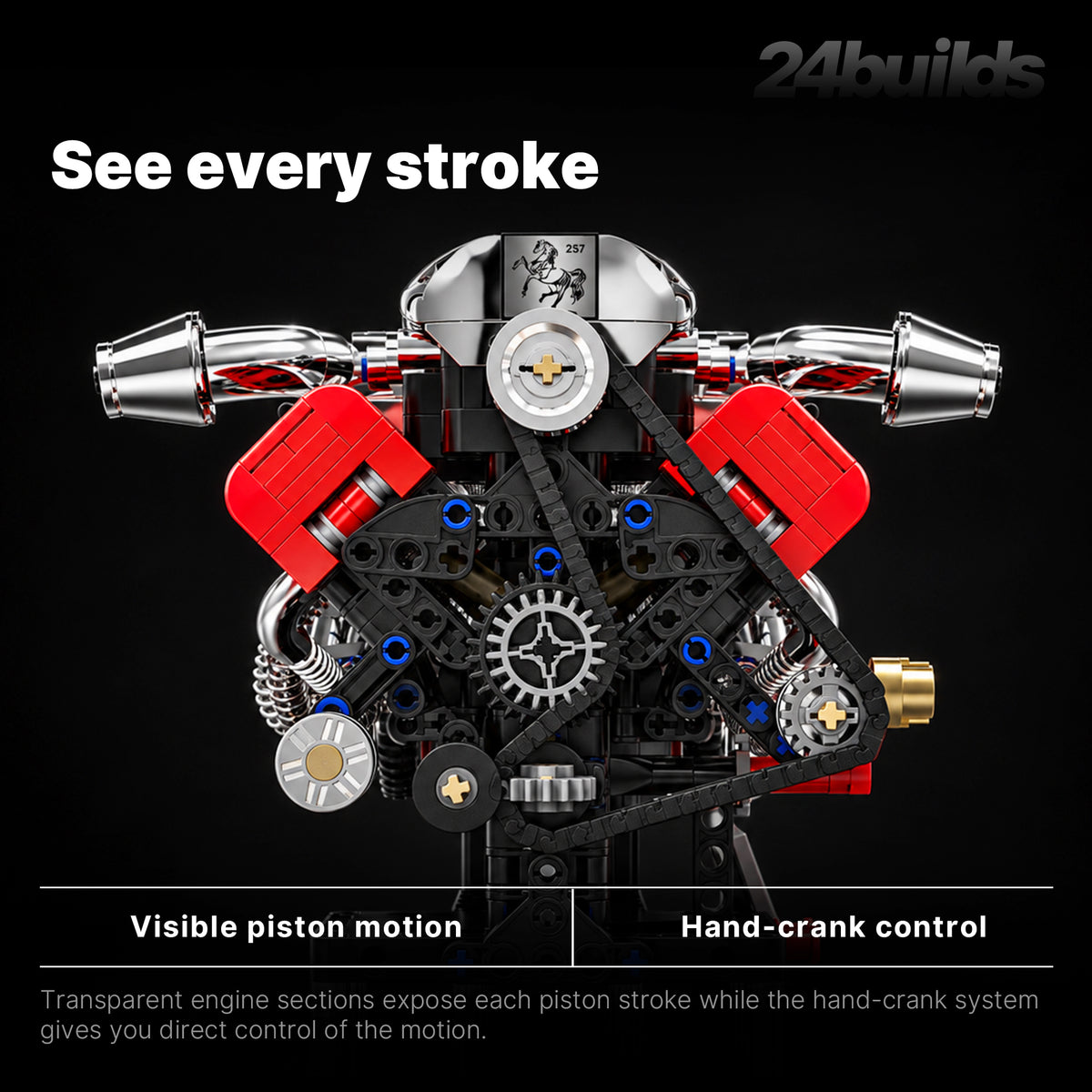 Hand Cranked V8 Engine