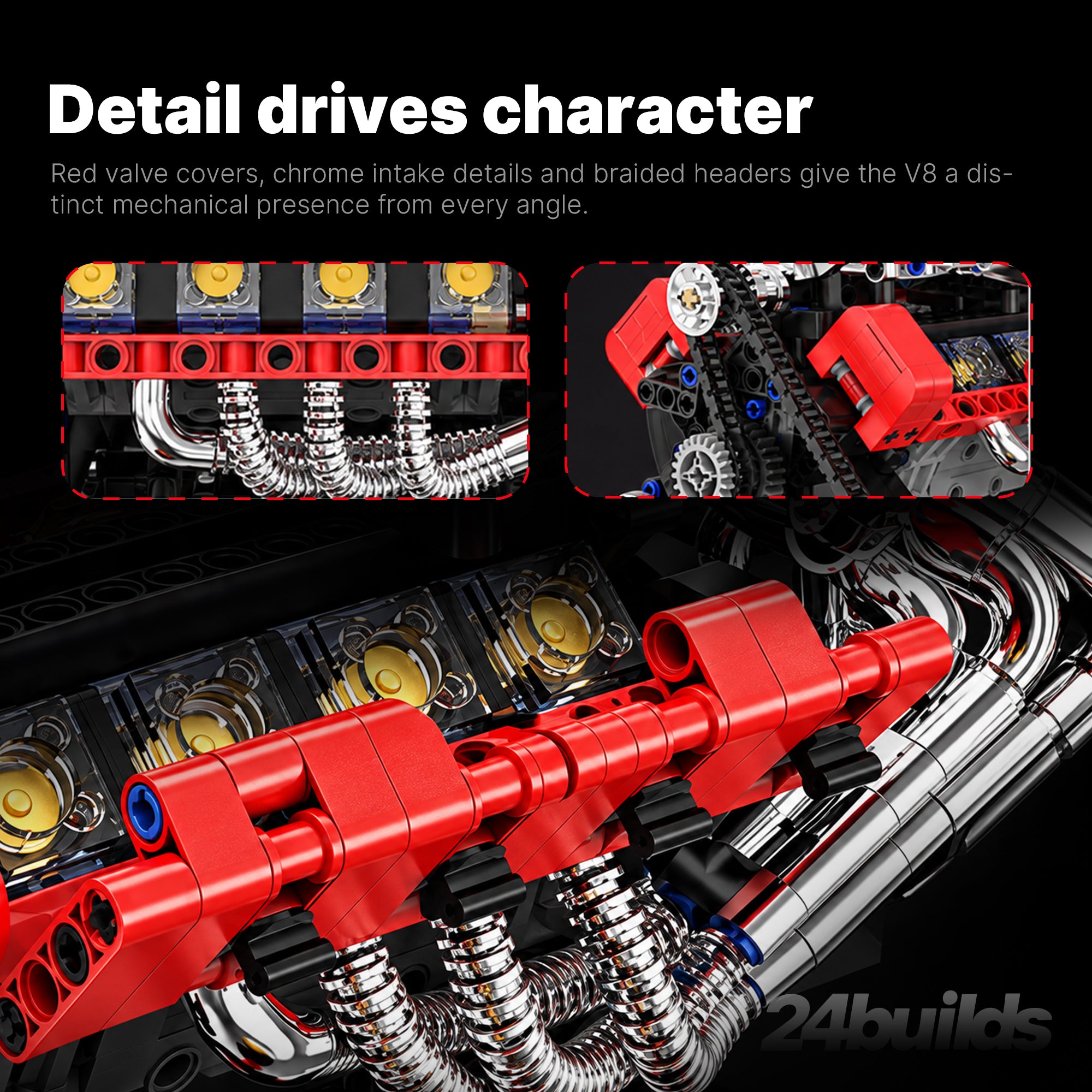 Hand Cranked V8 Engine