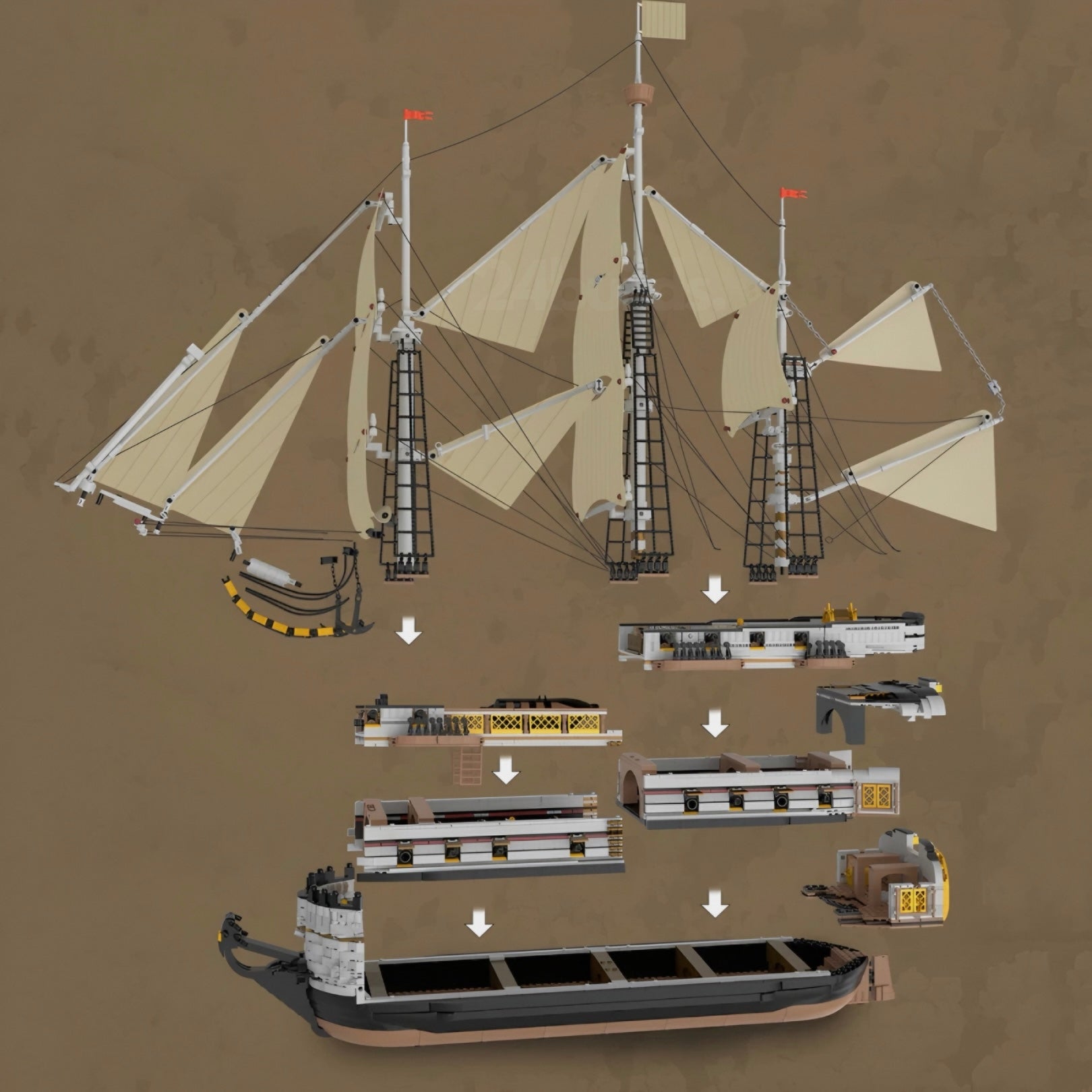 ENDEAVOR EXPLORER SHIP | 3556PCS