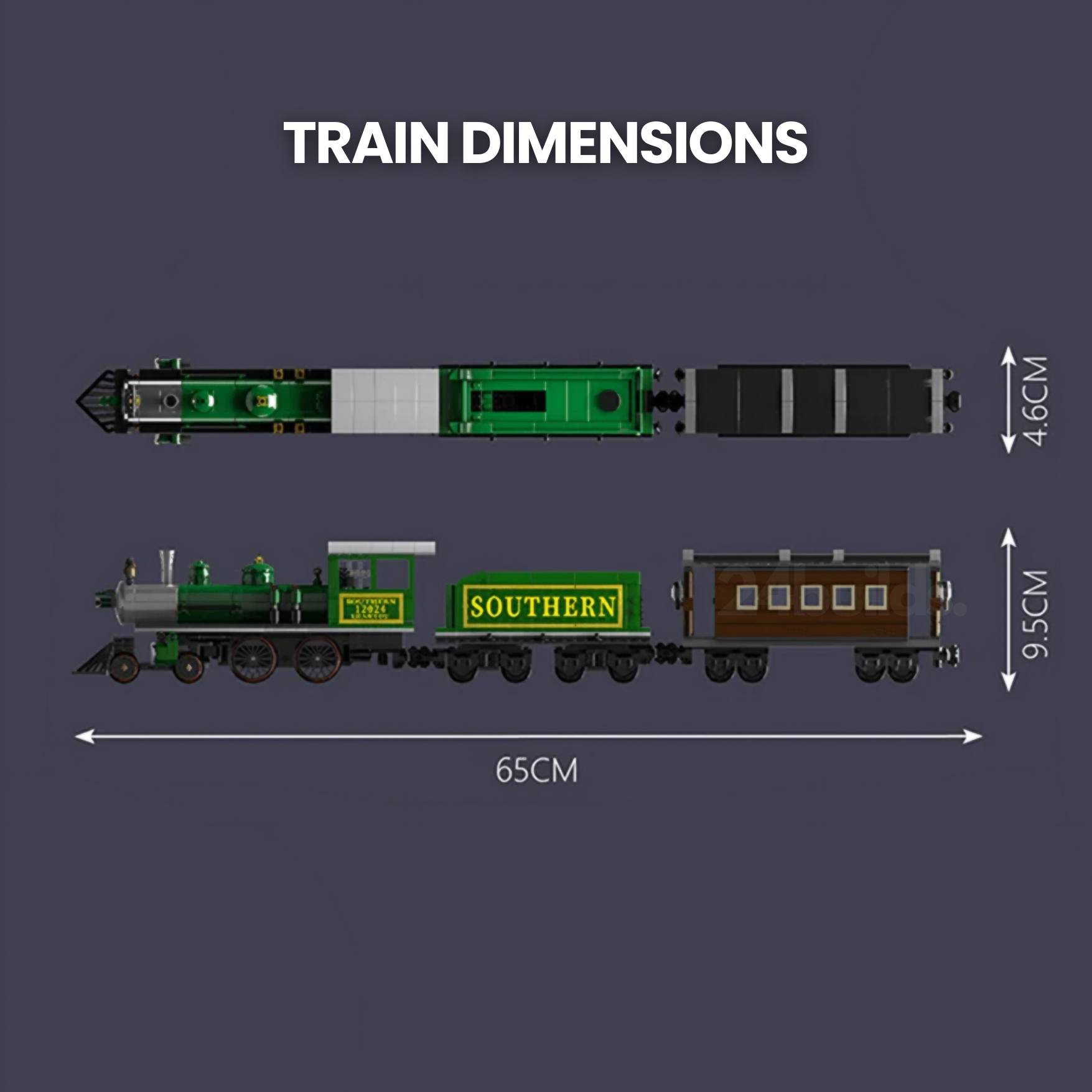 Remote Controlled Southern Steam Locomotive | 1214pcs