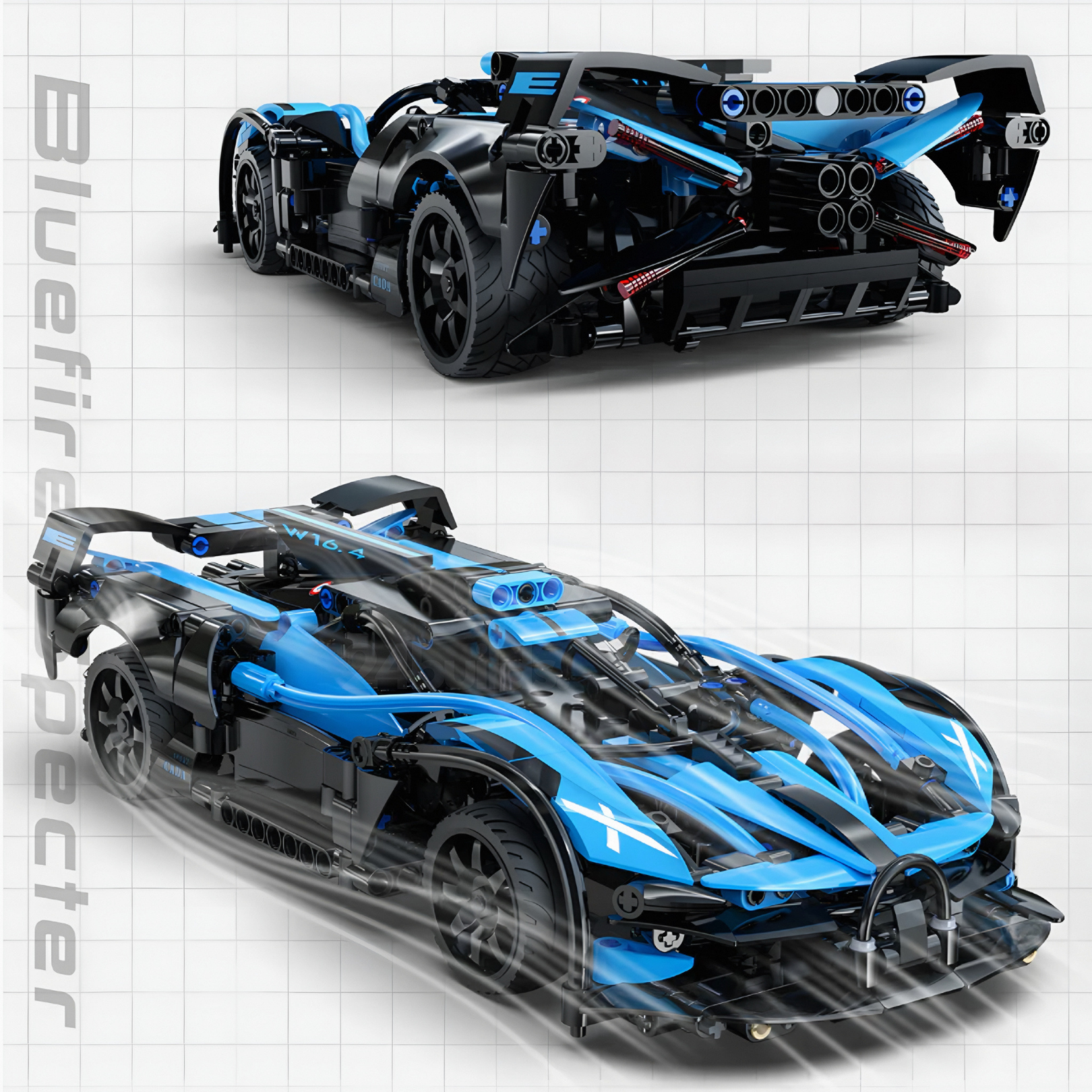 Remote Controlled W16 Track Hypercar | 1382pcs