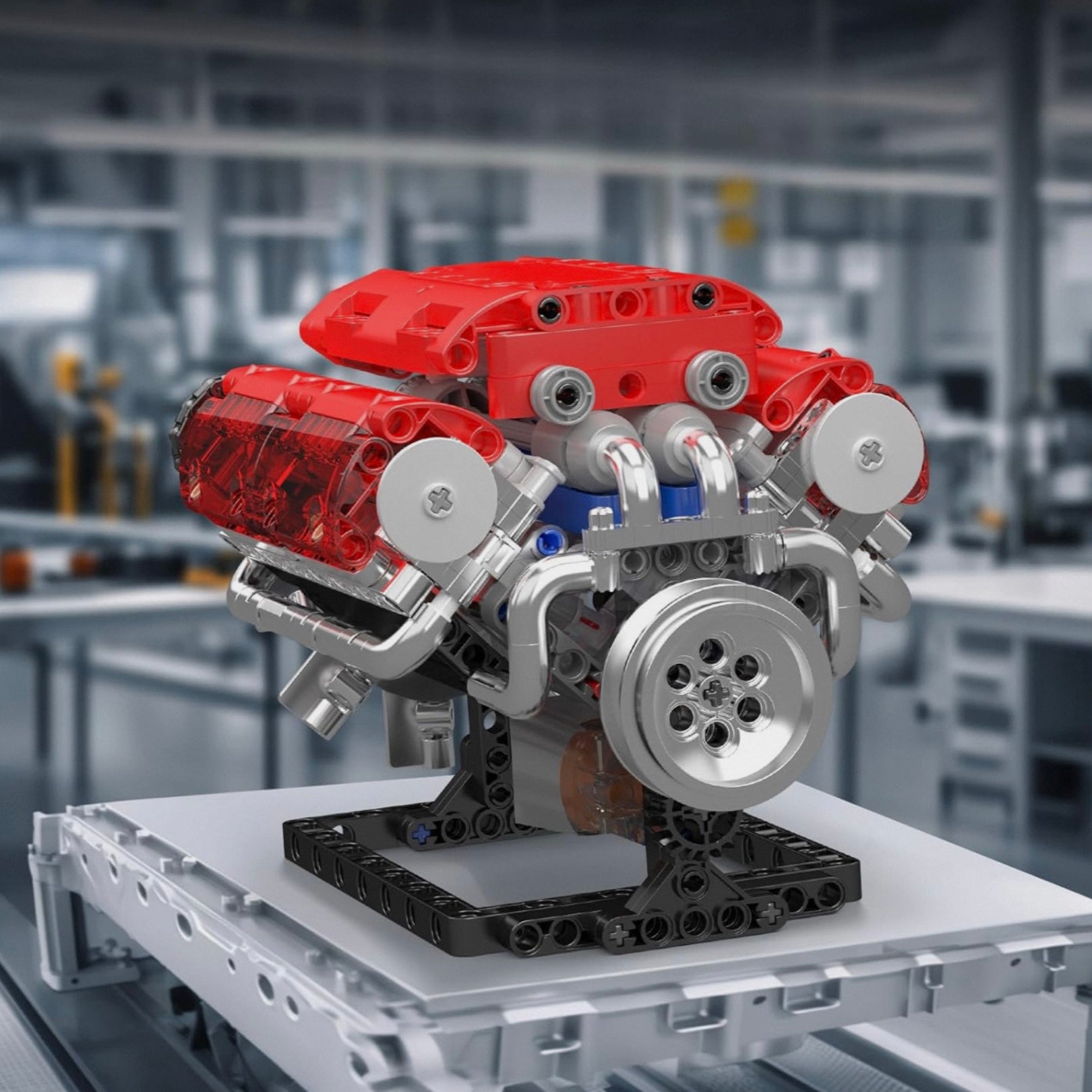 Motorised Red Edition V8 Engine | 534pcs