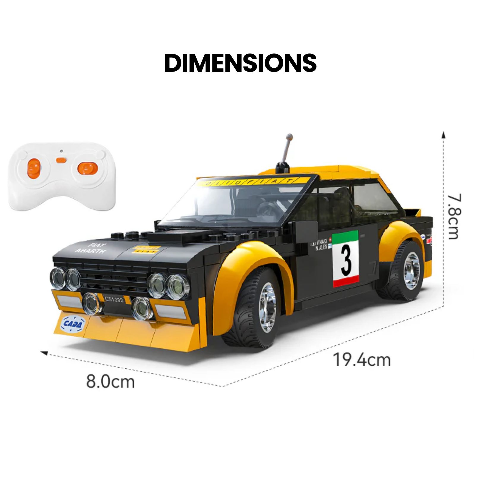 Remote Controlled Fiat Abarth 131 | 218pcs