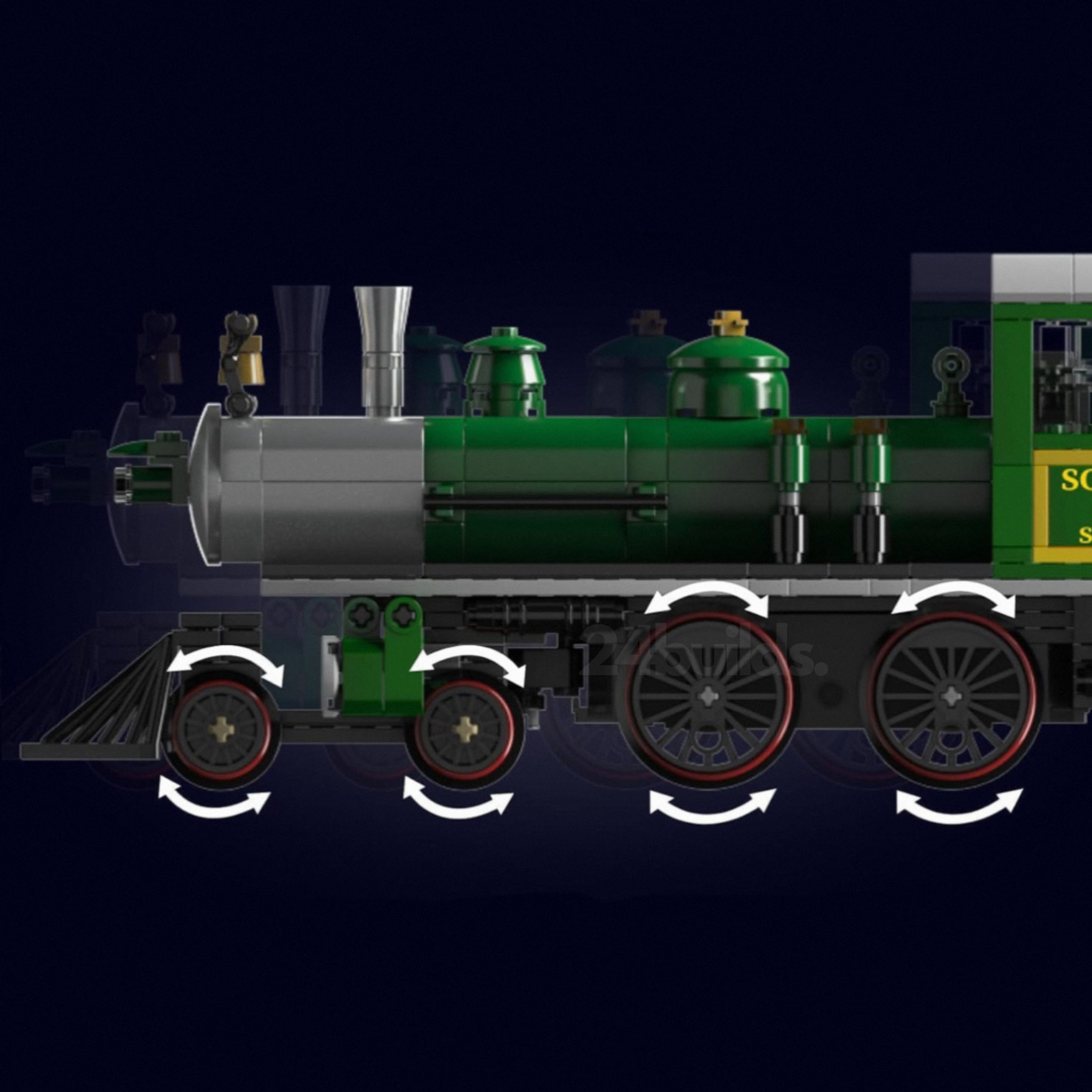 Remote Controlled Southern Steam Locomotive | 1214pcs