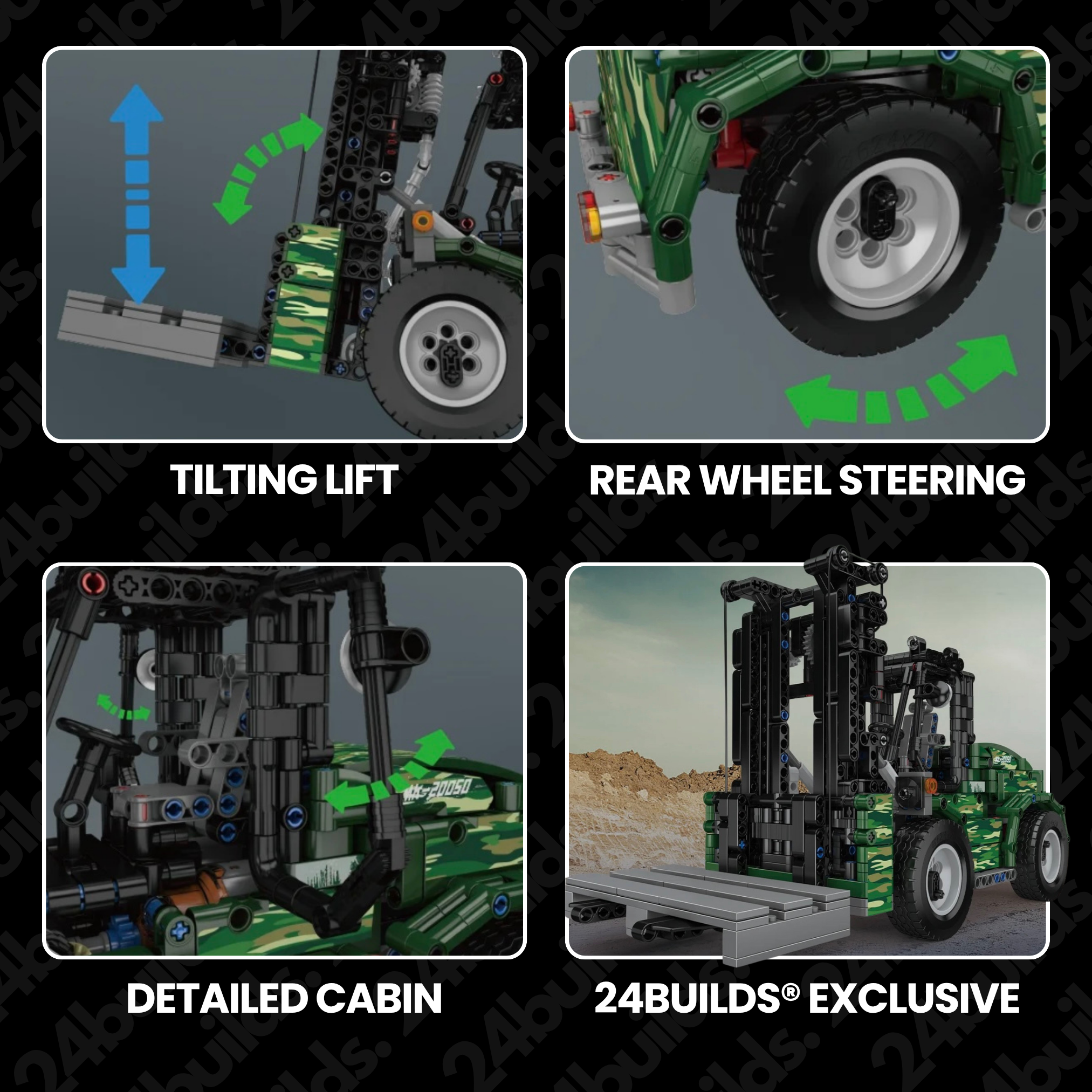 Heavy Duty Military Camo Forklift | 1312pcs