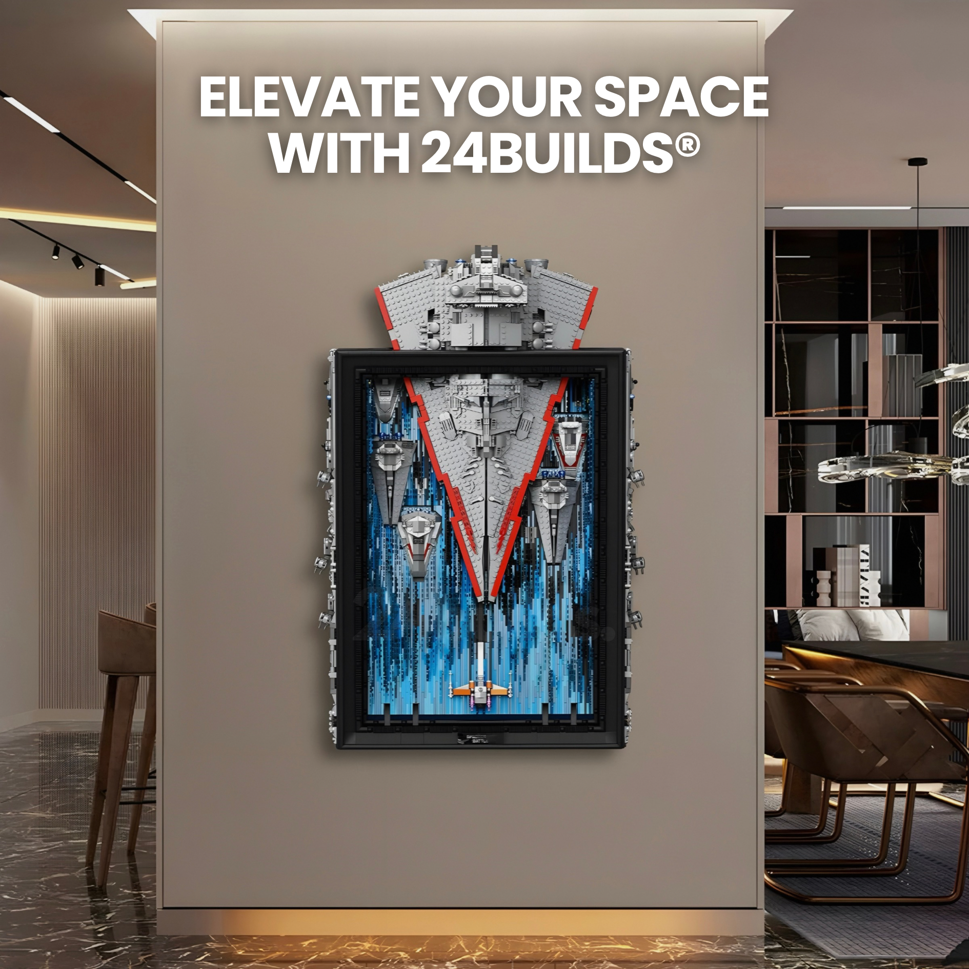 GALACTIC WARSHIP BRICK ART | 5968PCS