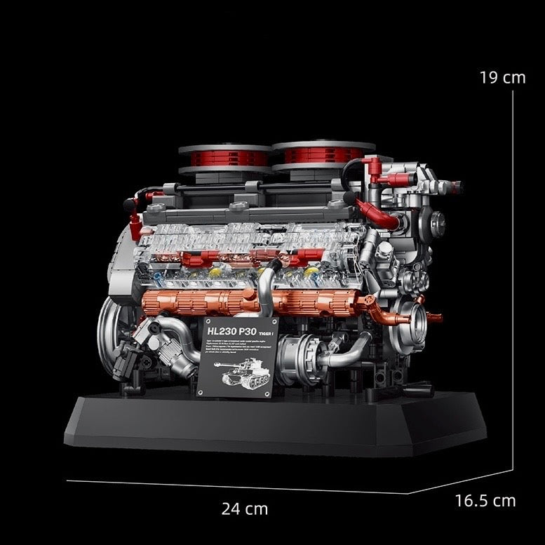 Heavy Tank V12 Engine | 1238pcs