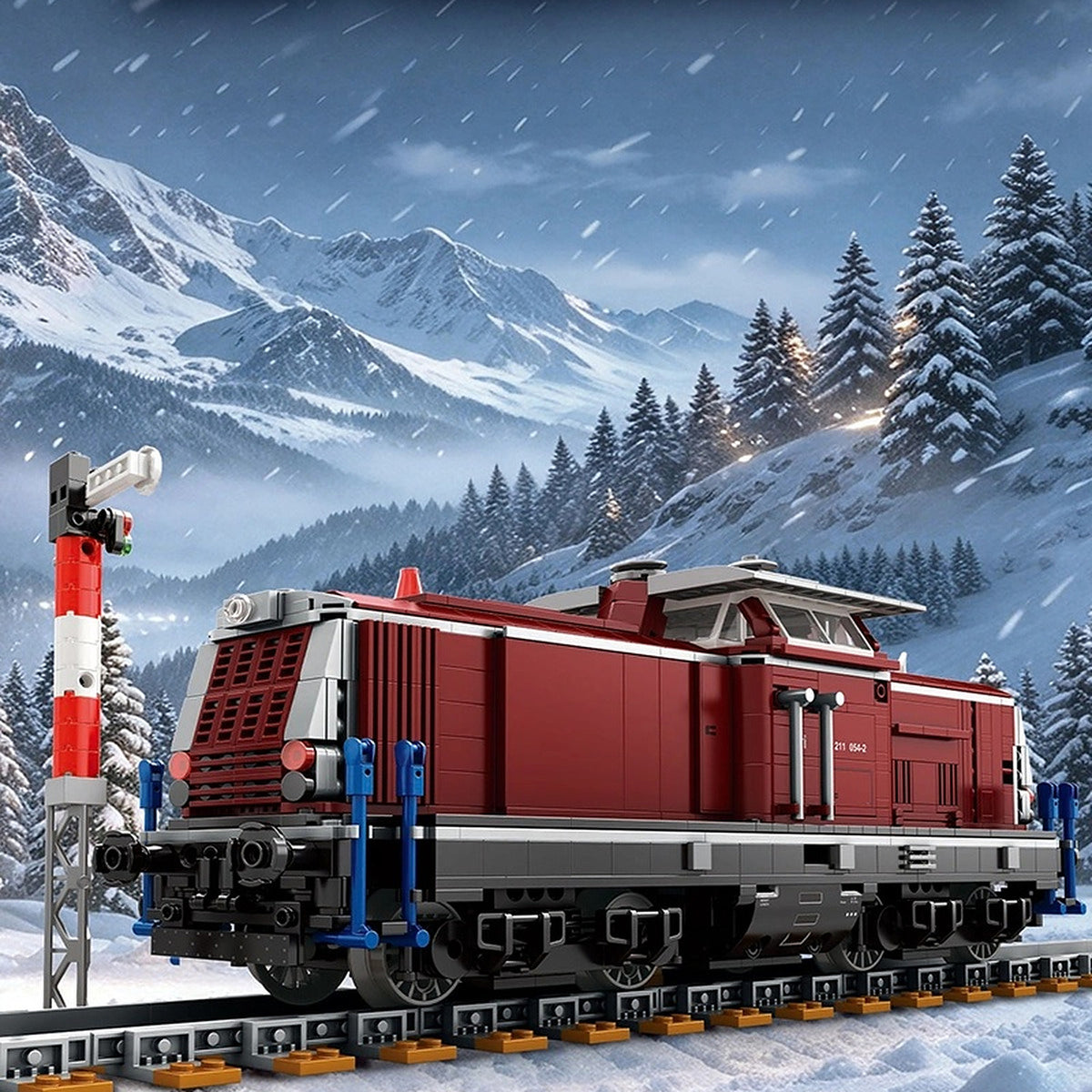 German Class 211 Diesel Locomotive brick model