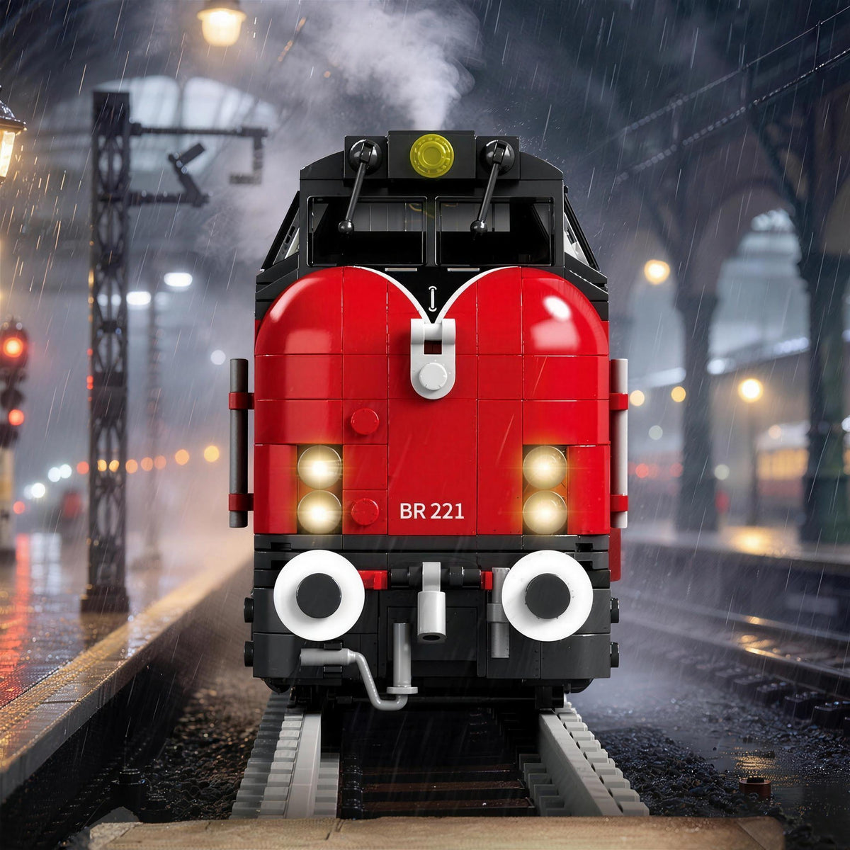 German Class 221 Diesel Locomotive brick model