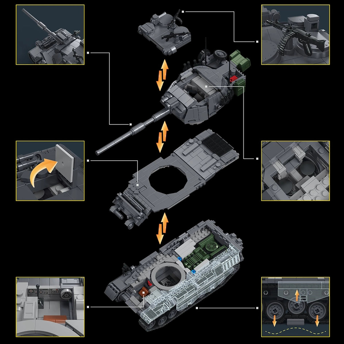 Leopard 1 Main Battle Tank brick model