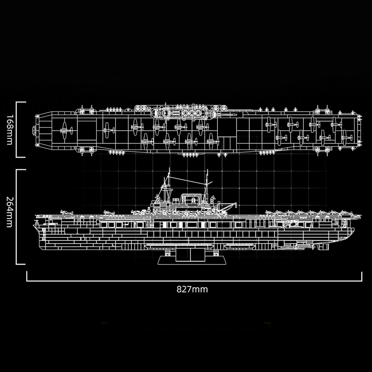 USS Enterprise CV-6 Aircraft Carrier brick model